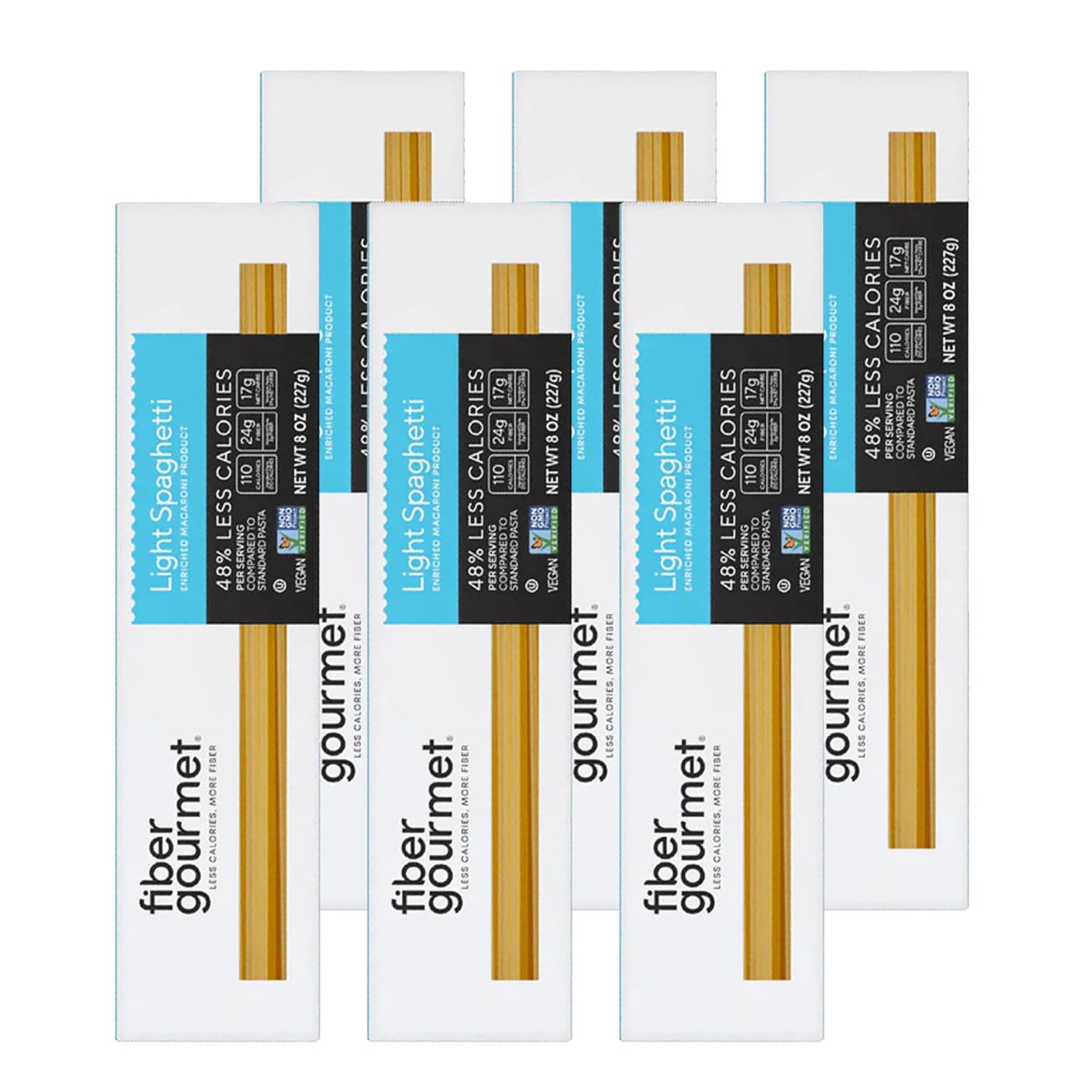 Fiber Gourmet Spaghetti Low Carb Pasta – 6 Pack