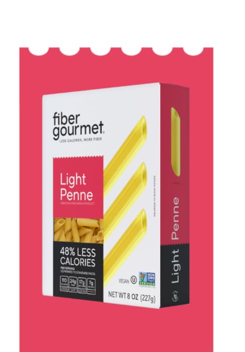 Fiber Gourmet light penne, light pastas, fiber rich penne, healthy penne pasta