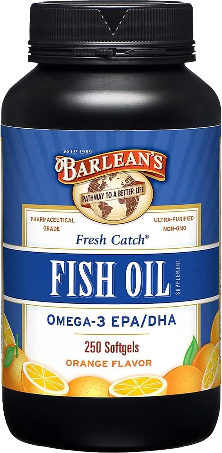 Barlean’s Omega 3 Fish Oil Supplements, 600mg Fish Oil Pills with EPA & DHA, Softgels for