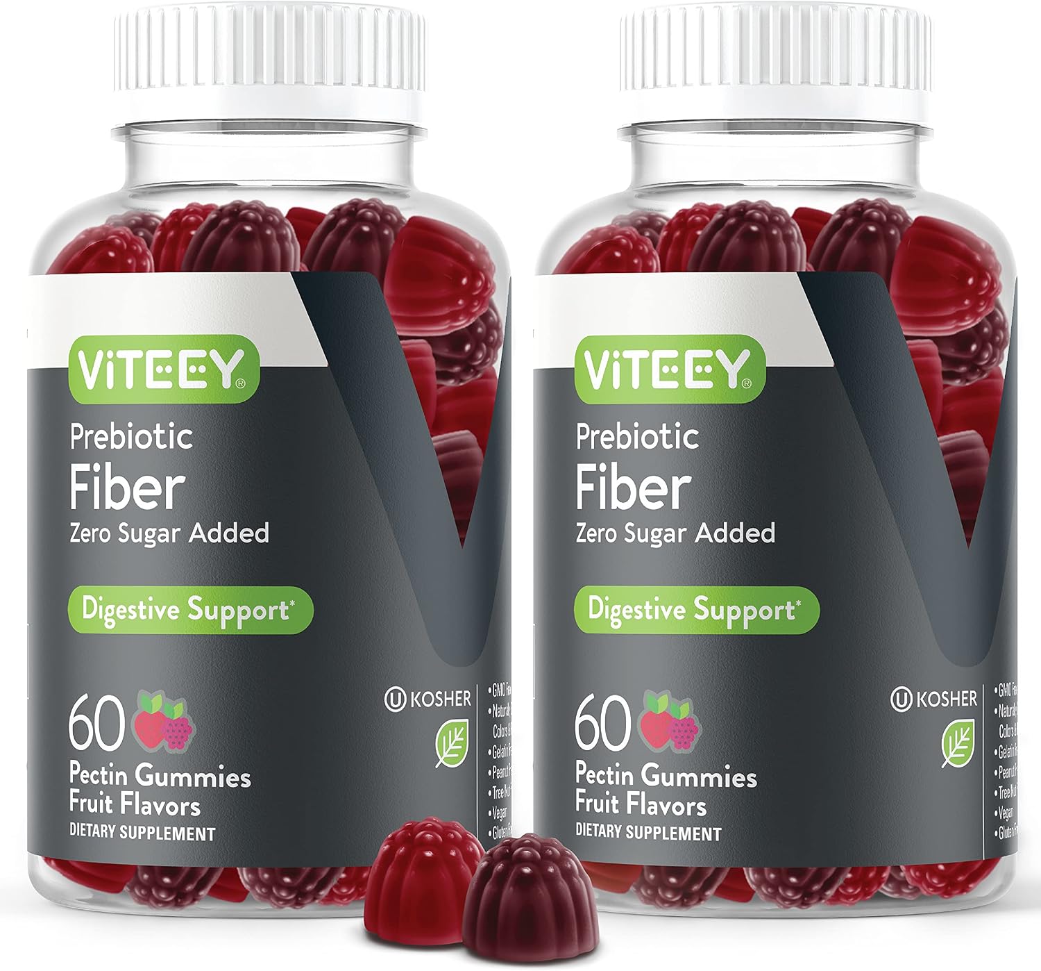 Viteey Prebiotic Fiber Gummies for Adults, 4g