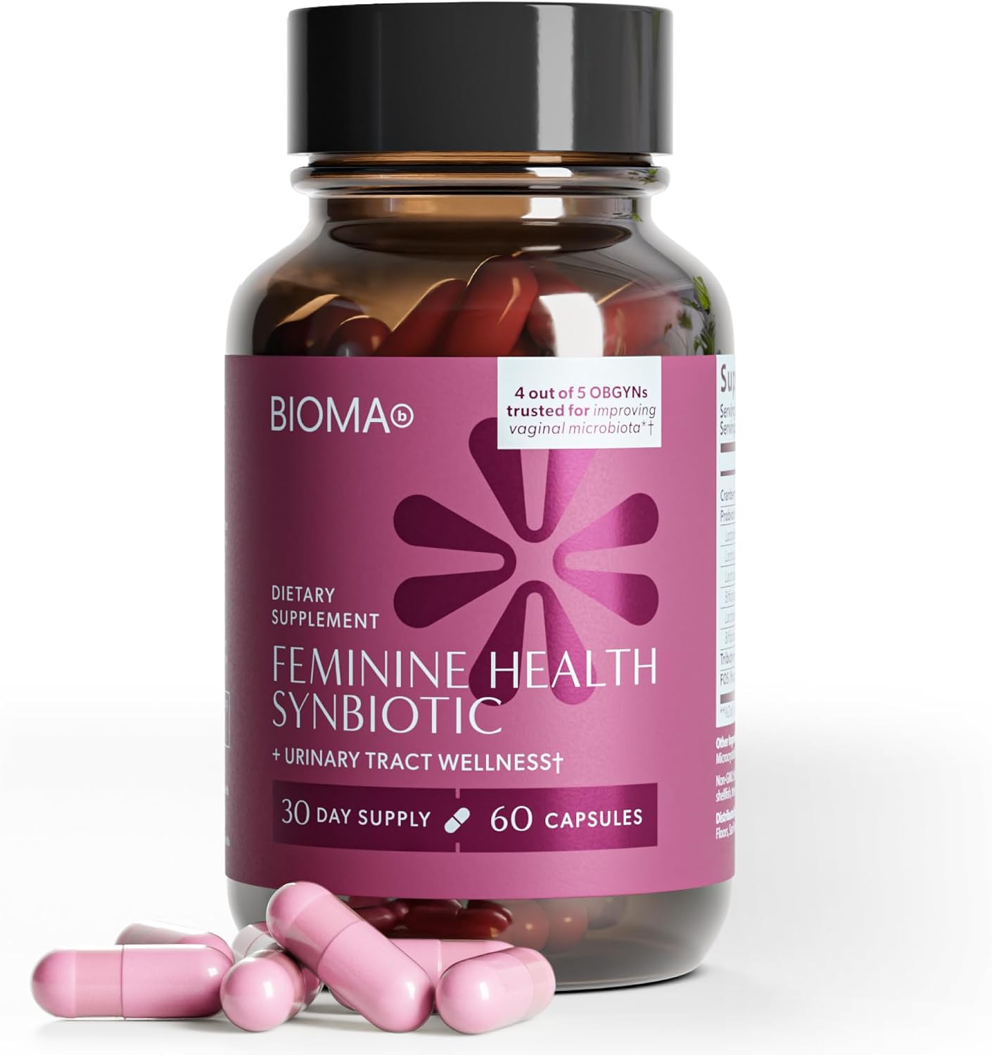 BIOMA Feminine Health Synbiotic – Women’s Health Supplement for Healthy Vaginal pH, Urinary