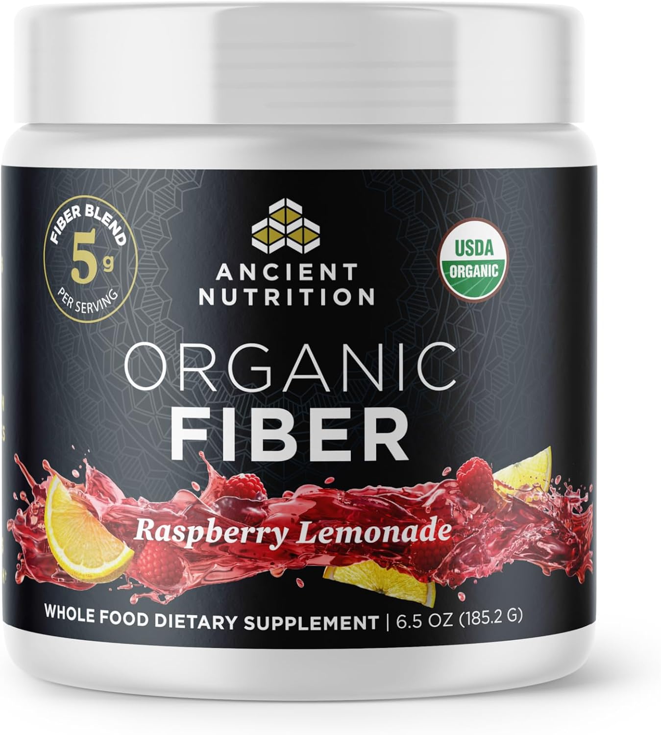 Ancient Nutrition Organic Acacia Fiber Powder, Raspberry Lemonade