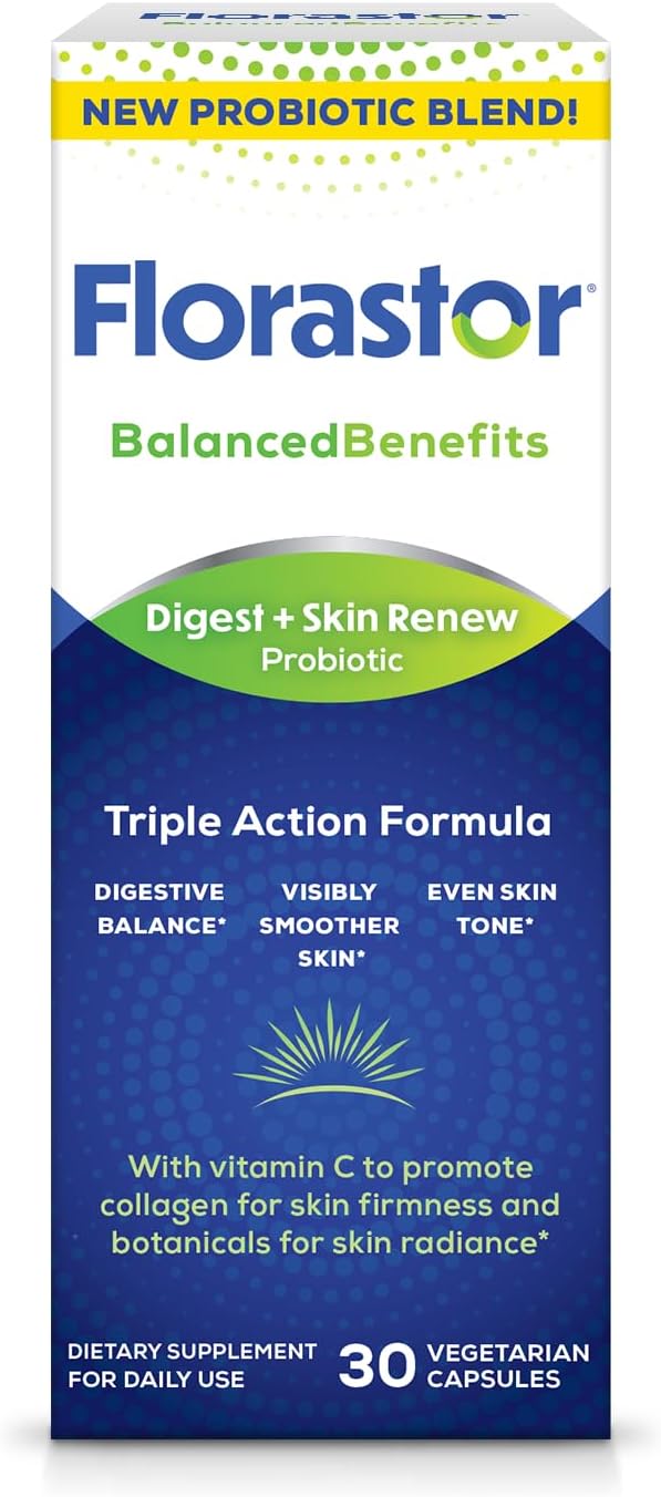 Florastor Digest + Skin Renew Probiotic, 30 Count