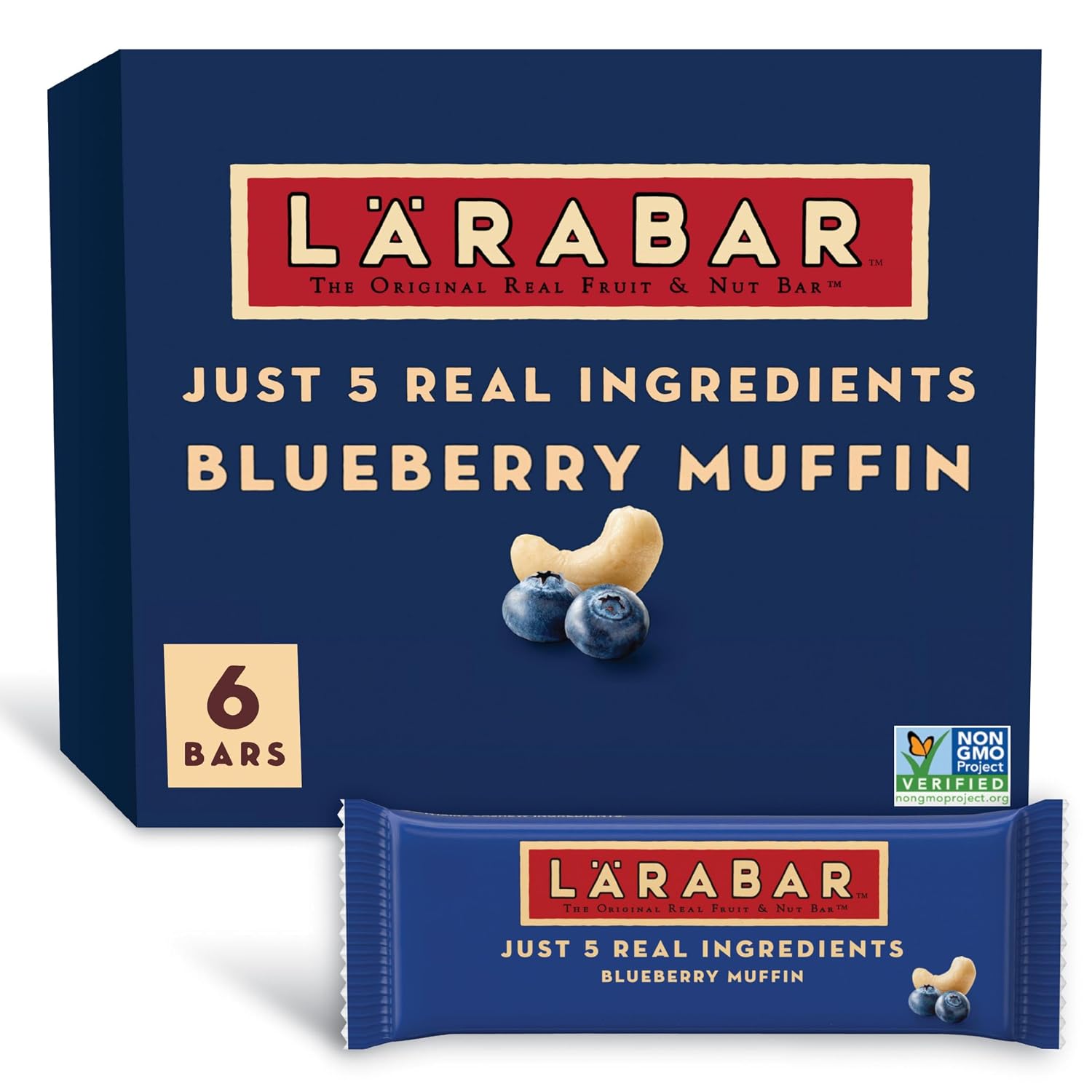 Larabar Blueberry Muffin, Fruit & Nut Bars, 6 ct, 9.6 oz