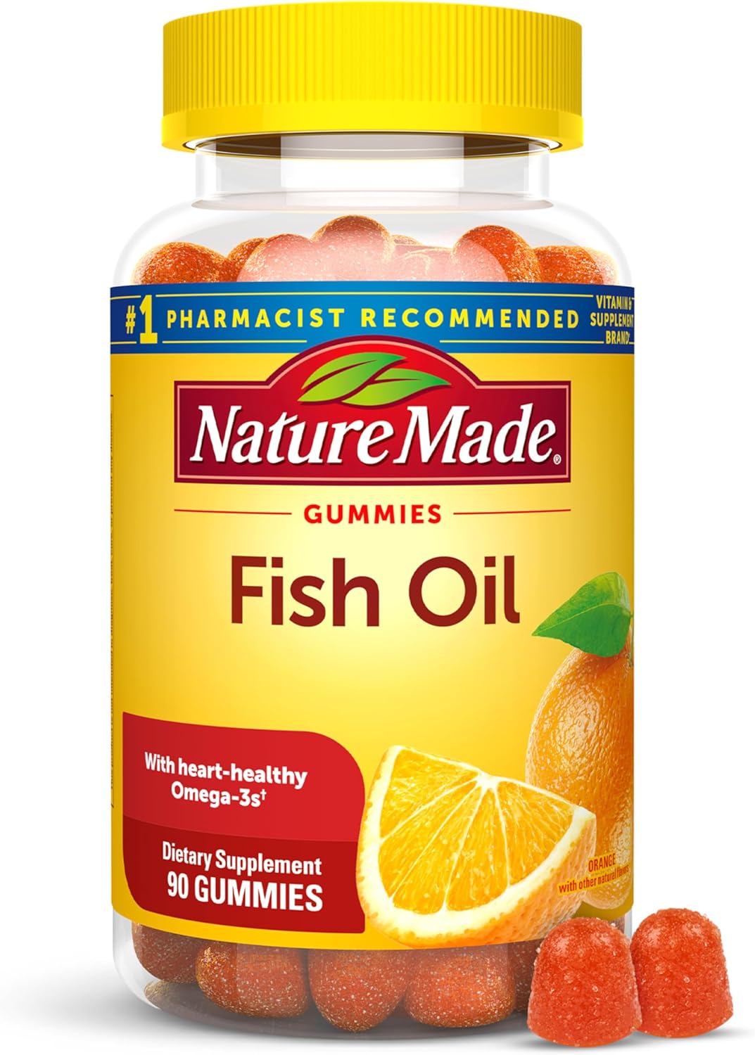 Nature Made Fish Oil Omega 3 Gummies, 90 Gummies