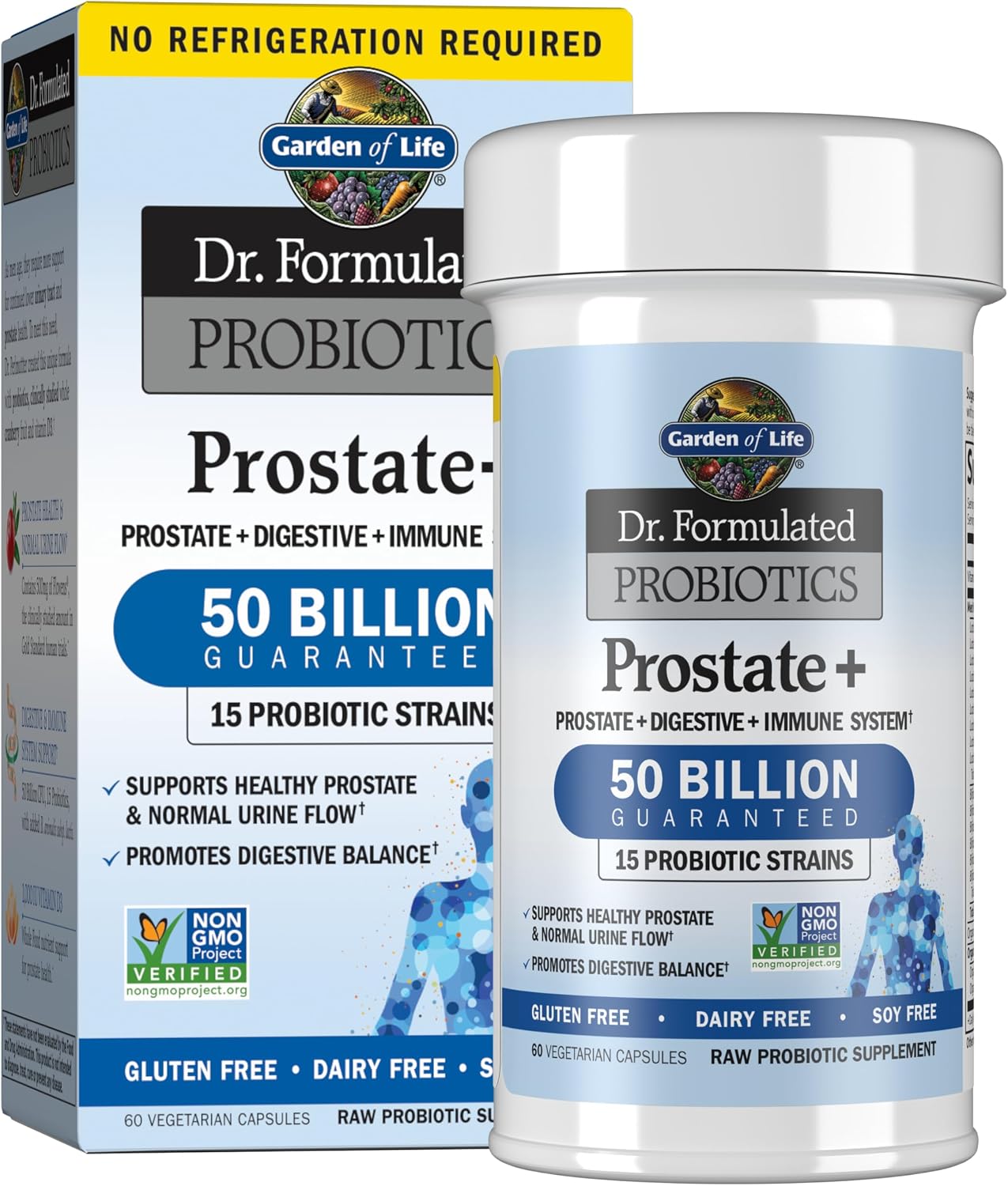 Garden of Life Dr. Formulated Probiotics Prostate+, Shelf Stable, 60ct