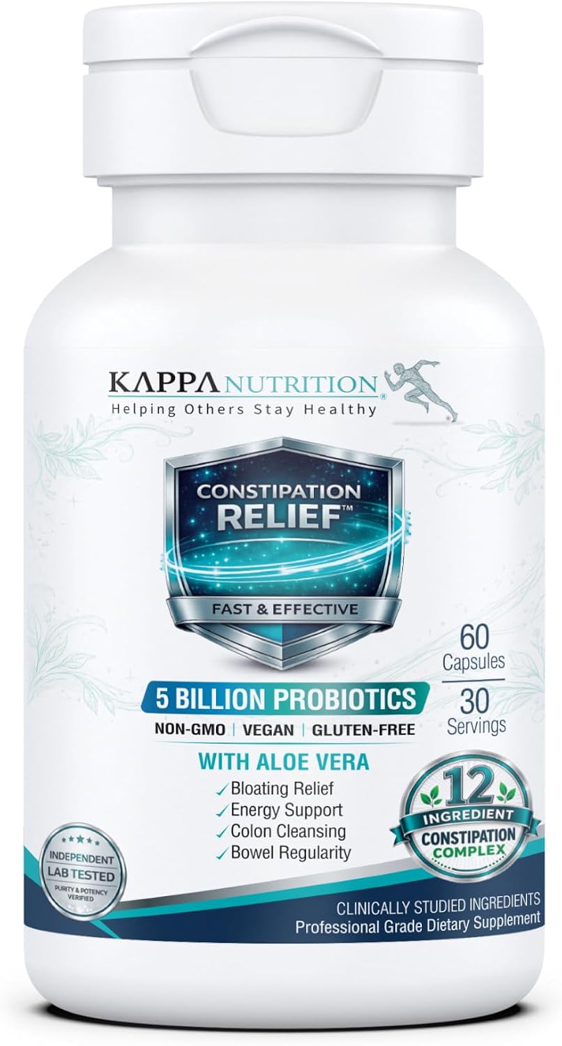 KAPPA NUTRITION Constipation Relief Supplement – Gentle Colon Cleanse for Regularity & Gut Health