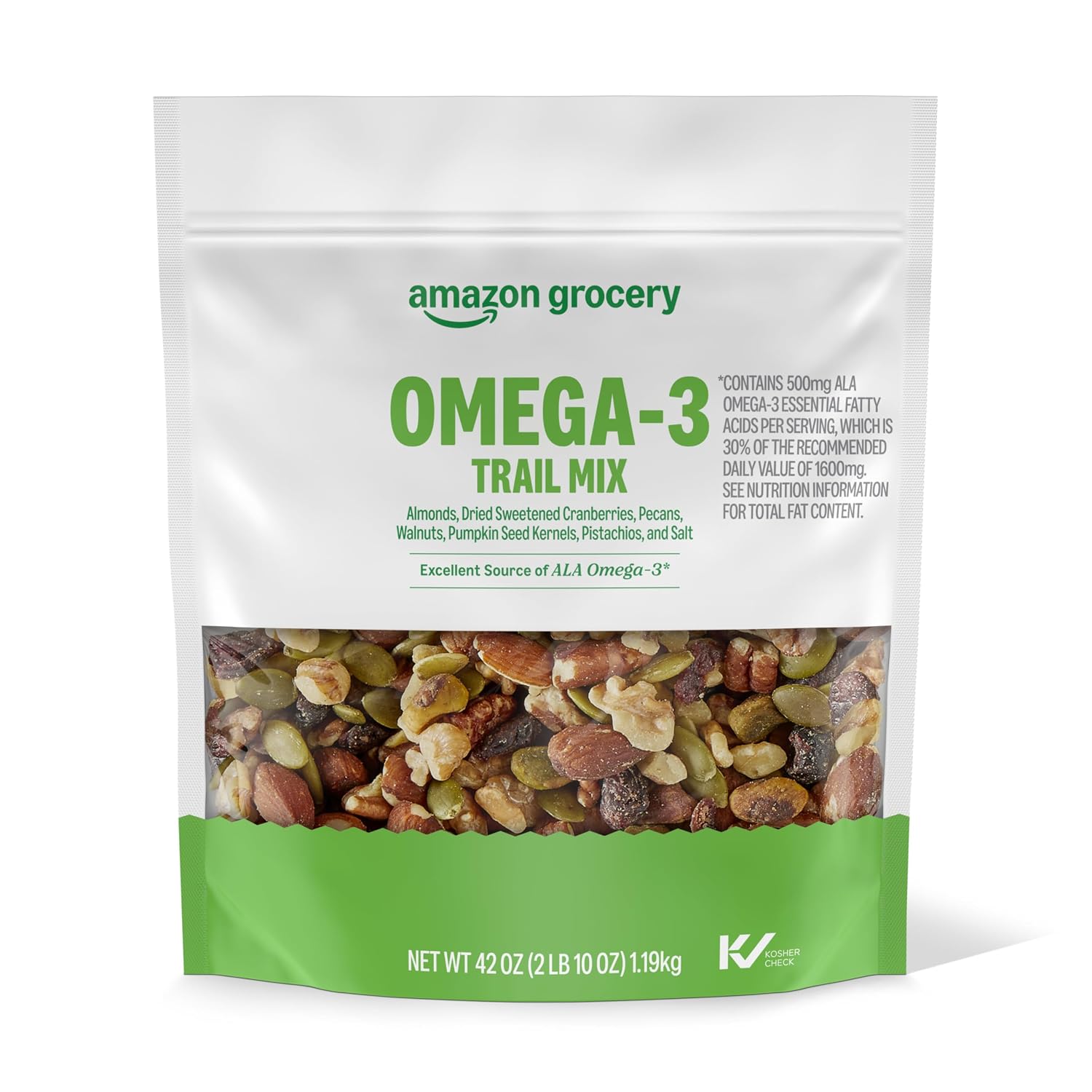 Amazon Grocery, Omega-3 Trail Mix, 42 Oz