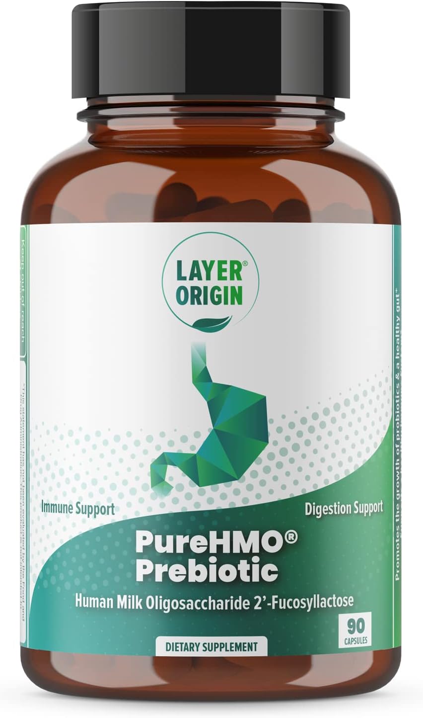 PureHMO Human Milk Oligosaccharide (HMO 2′-FL) Prebiotic Fiber – Feed 180 Billion Probiotics/Serving,