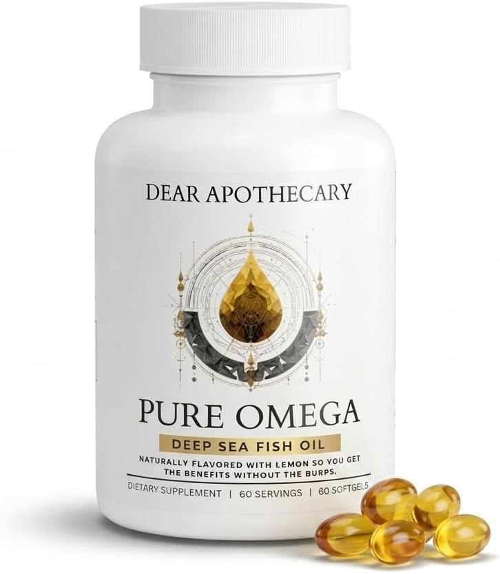 Pure Omega 3 Fish Oil 1200mg – EPA 432mg DHA 288mg – Heart, Brain & Joint Support –