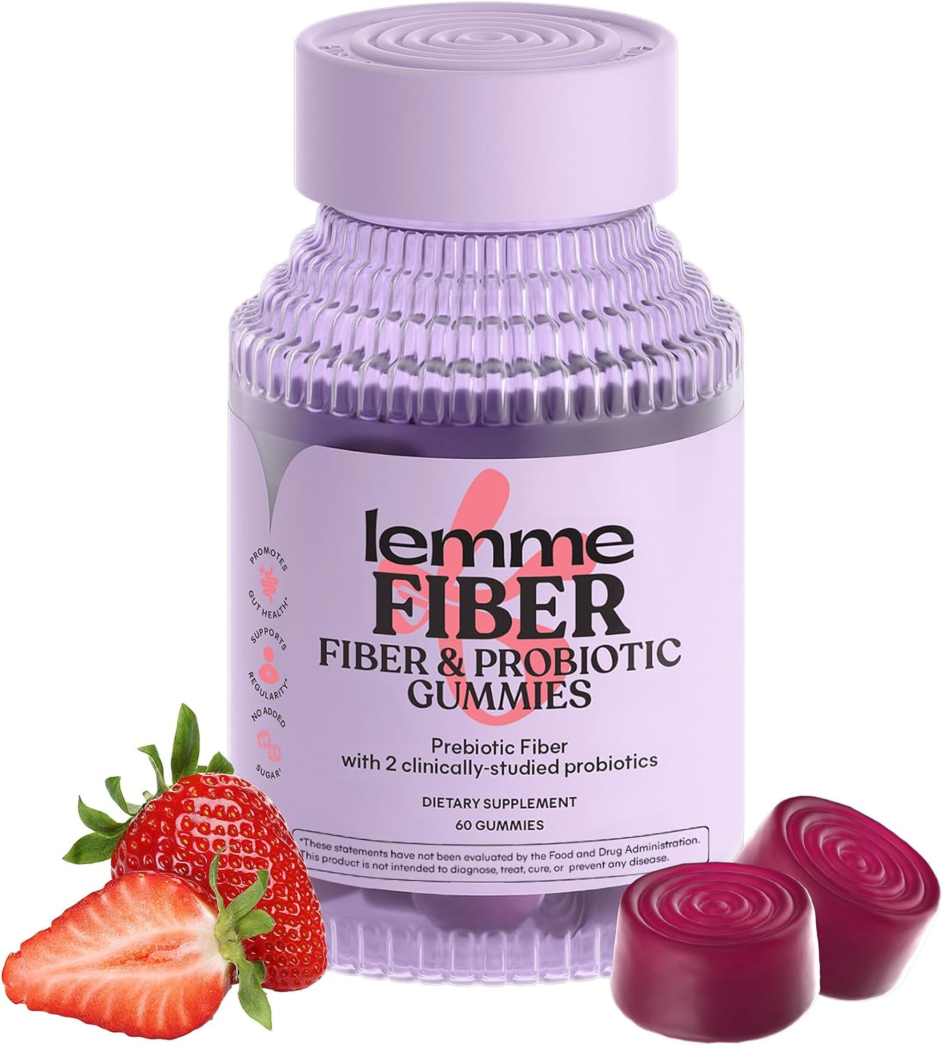Lemme Fiber & Probiotic Gummies for Adults, 30-Day Supply