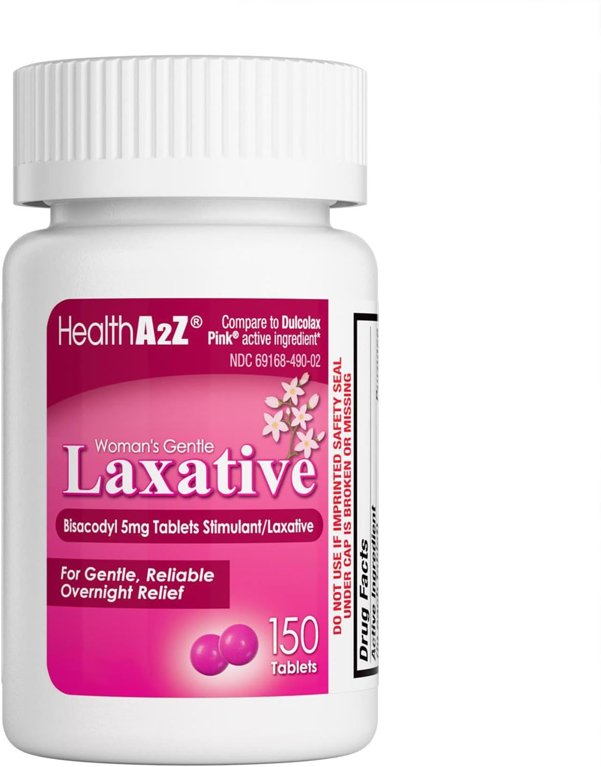 HealthA2Z® Woman’s Gentle Laxative | Bisacodyl Stimulant Laxative 5mg | Constipation Relief |