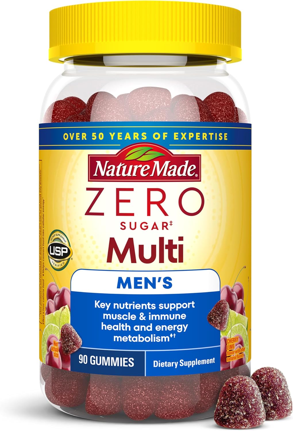 Nature Made Zero Sugar Multivitamin Men’s Gummies, 90 Sugar Free Gummies