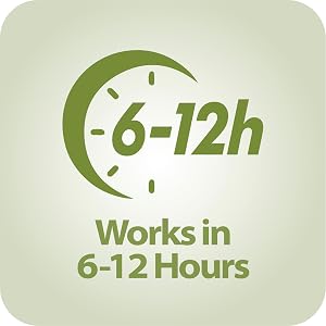 Works in 6-12 hours