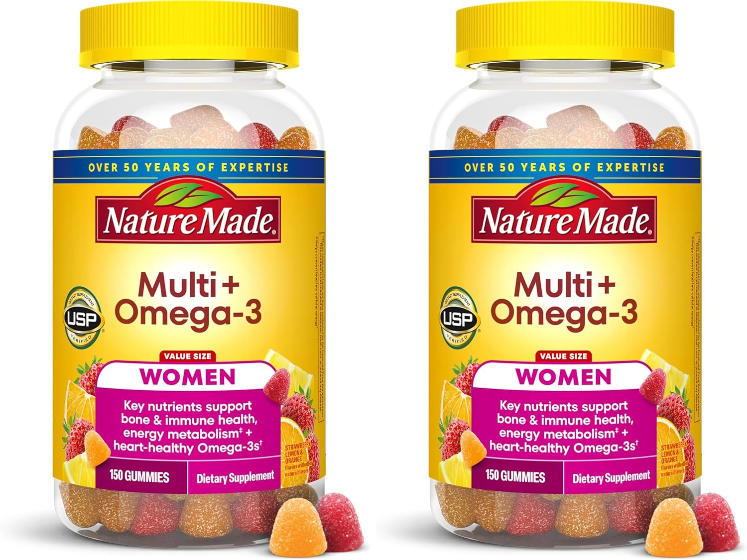 Nature Made Womens Gummy Multivitamins with Omega-3, Multivitamin for Women for Daily Nutritional Support,