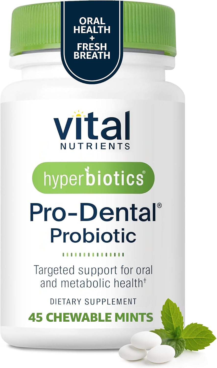 Vital Nutrients Pro Dental Probiotic, 45 Mint Tablets