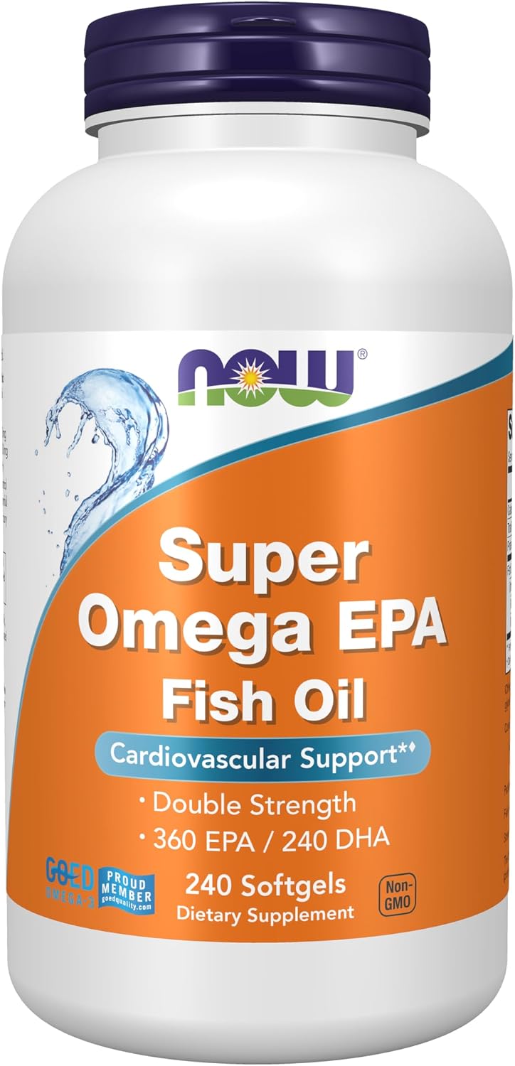 NOW Supplements, Super Omega EPA, Molecularly Distilled, 240 Softgels