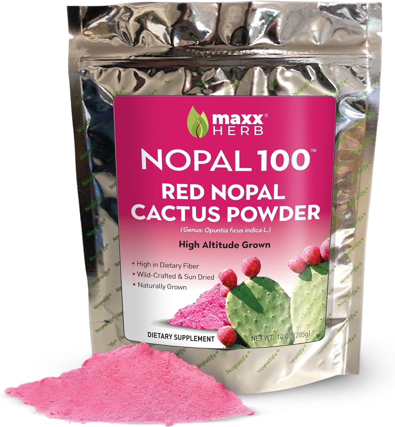 Maxx Herb Red Nopal Cactus Powder, Prickly Pear Powder – for Digestion & Immune Support, High
