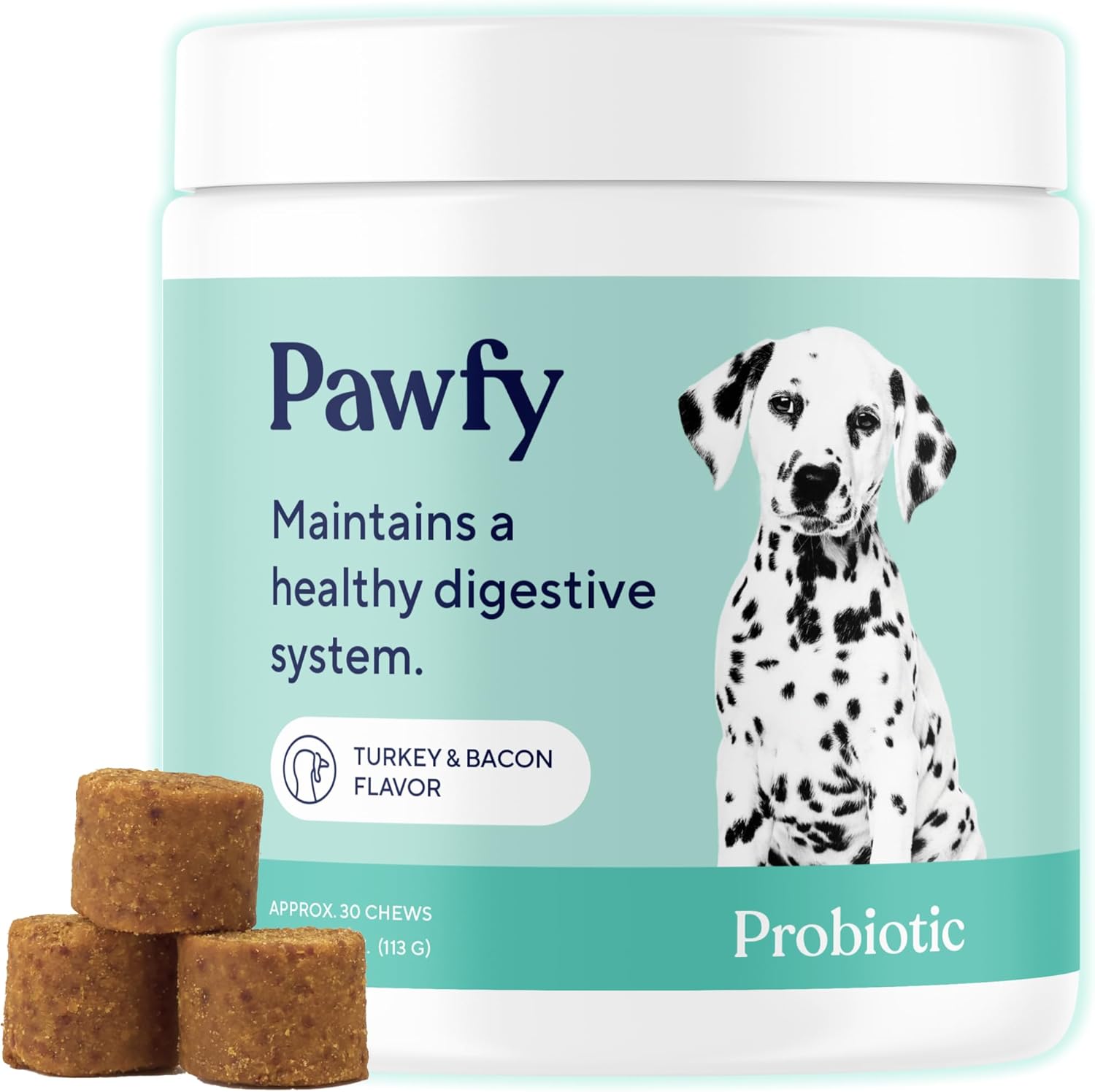 Pawfy Probiotics for Dogs – Digestive & Gut Health Supplement for Yeast