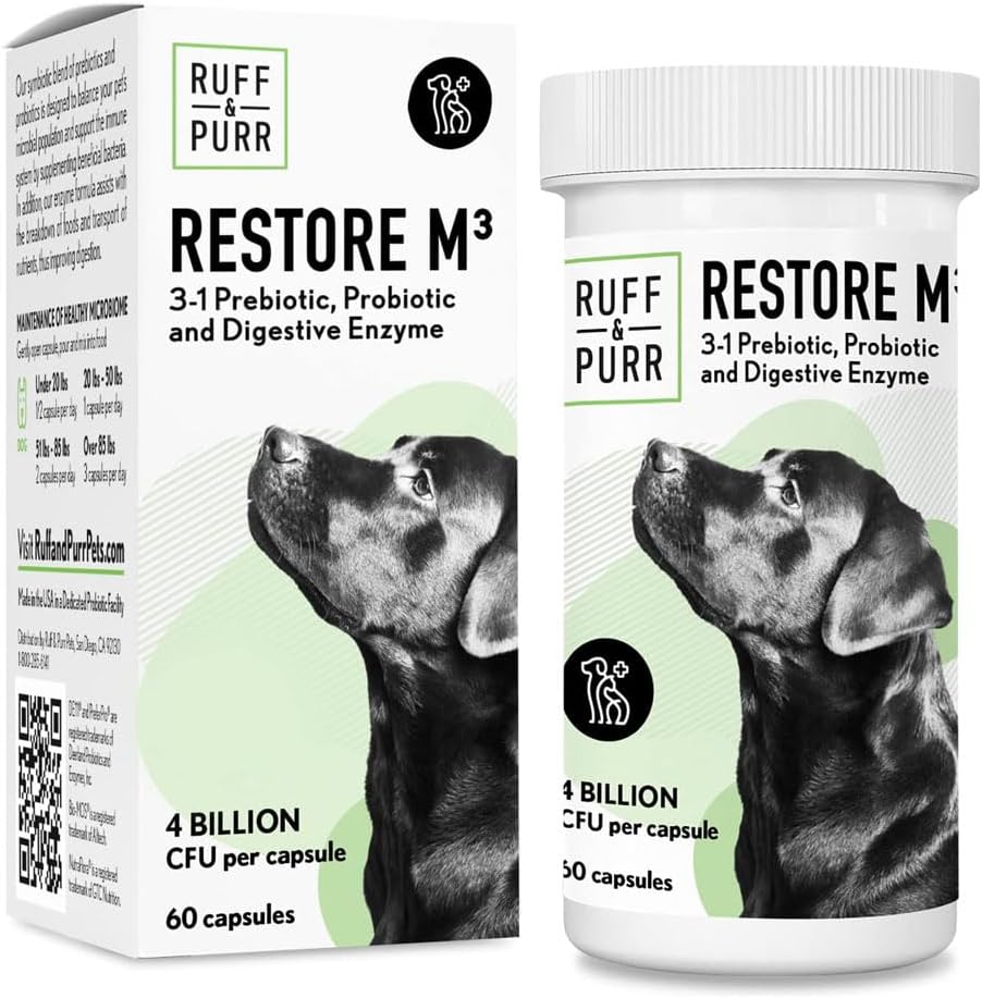 Probiotics for Dogs 4 Billion CFU 3-in-1 for Gut Health-60 Caps