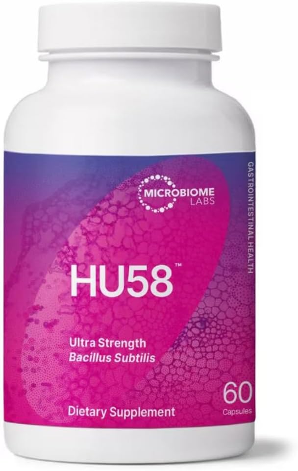 Microbiome Labs HU58, Bacillus Subtilis, Probiotic for Women & Men, 60 Ct