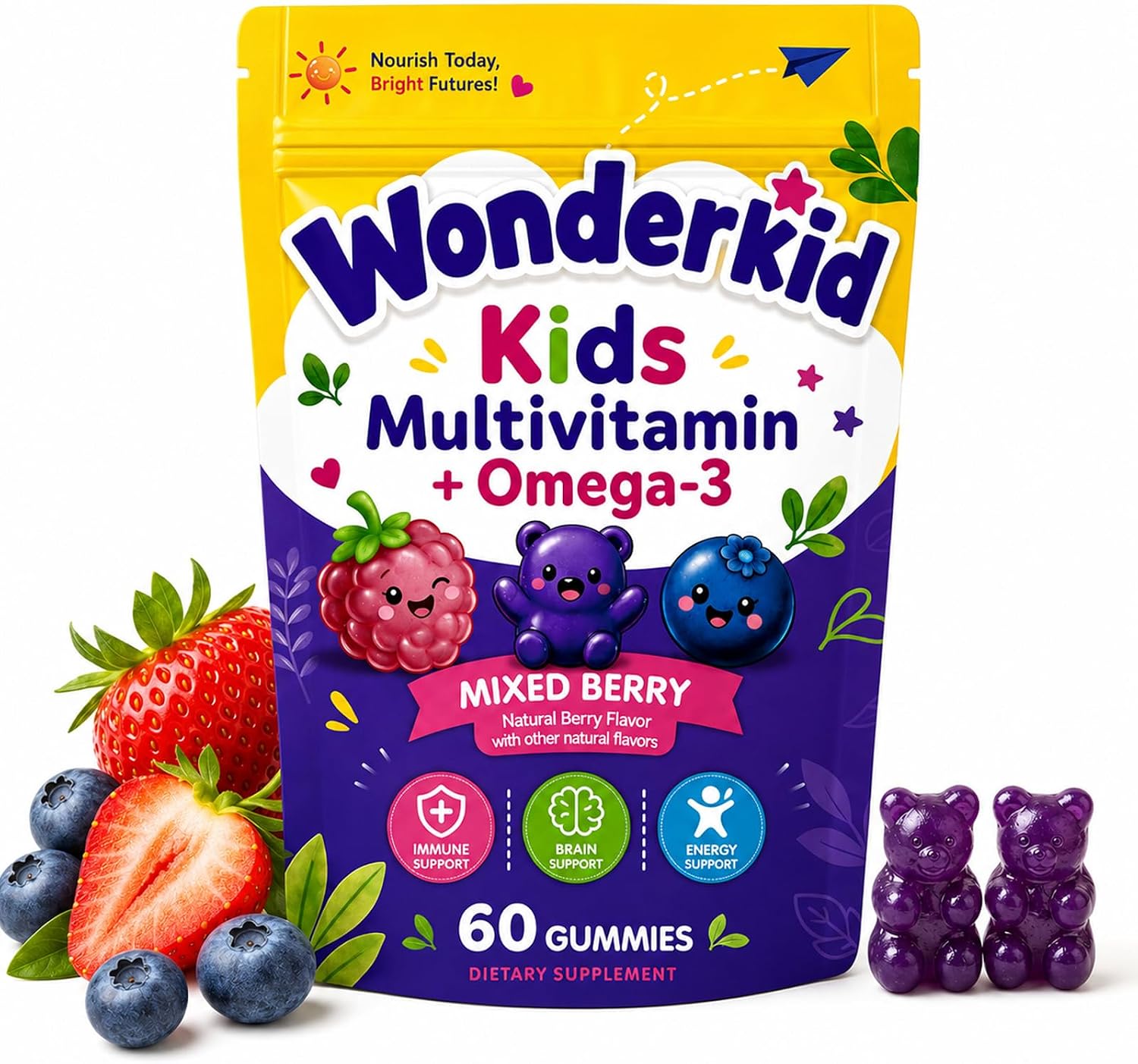 Wonderkid Vitamin, Multivitamin + Omega-3 Gummies (1PC)