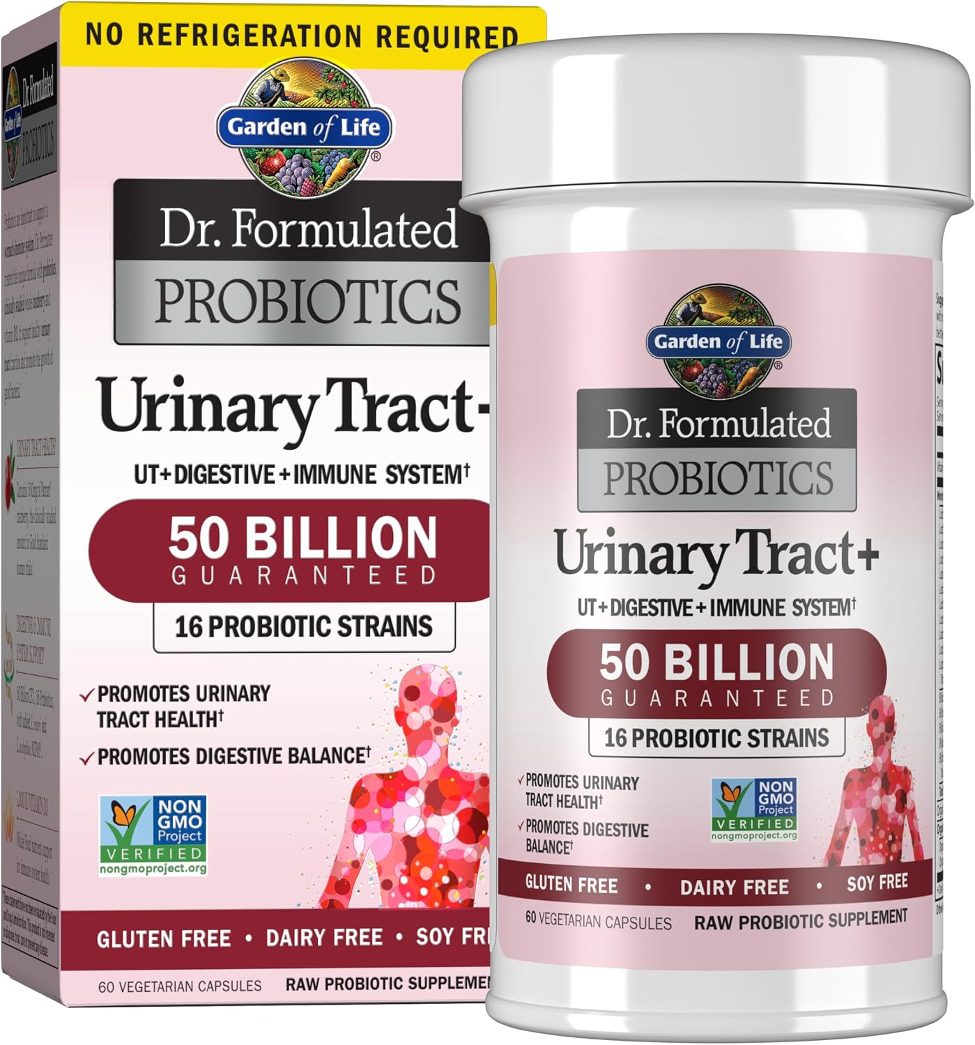Garden of Life Dr. Formulated Probiotics Urinary Tract+, Shelf Stable, 60ct