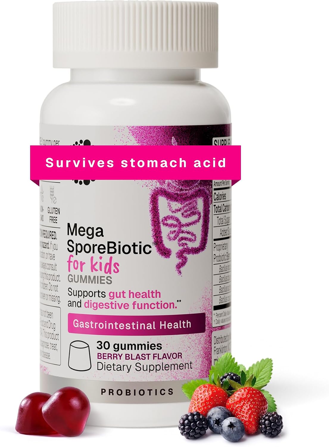 Microbiome Labs MegaSporeBiotic Kids Probiotic – Spore Based Gummy Probiotics for Kids –