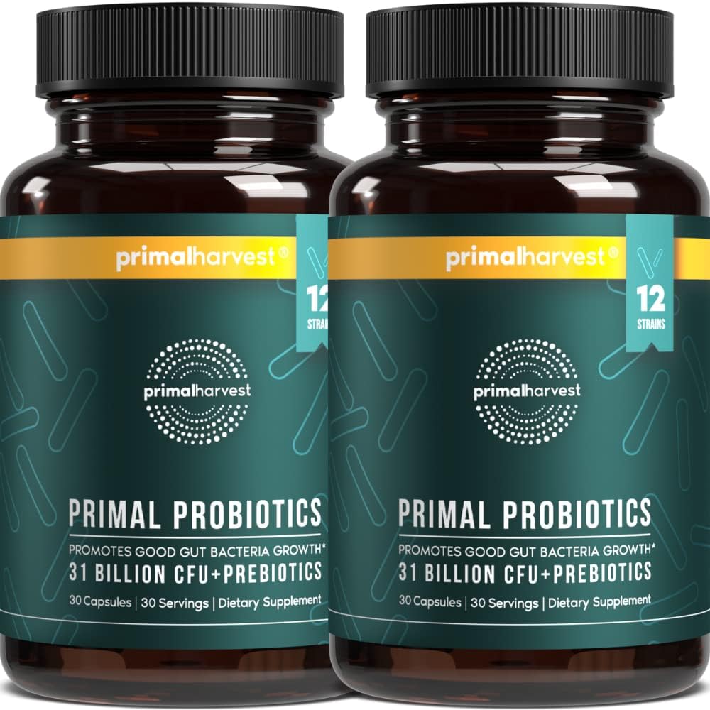 Primal Harvest Probiotic – Daily Supplement, Gluten, Dairy & Soy Free, Vegan