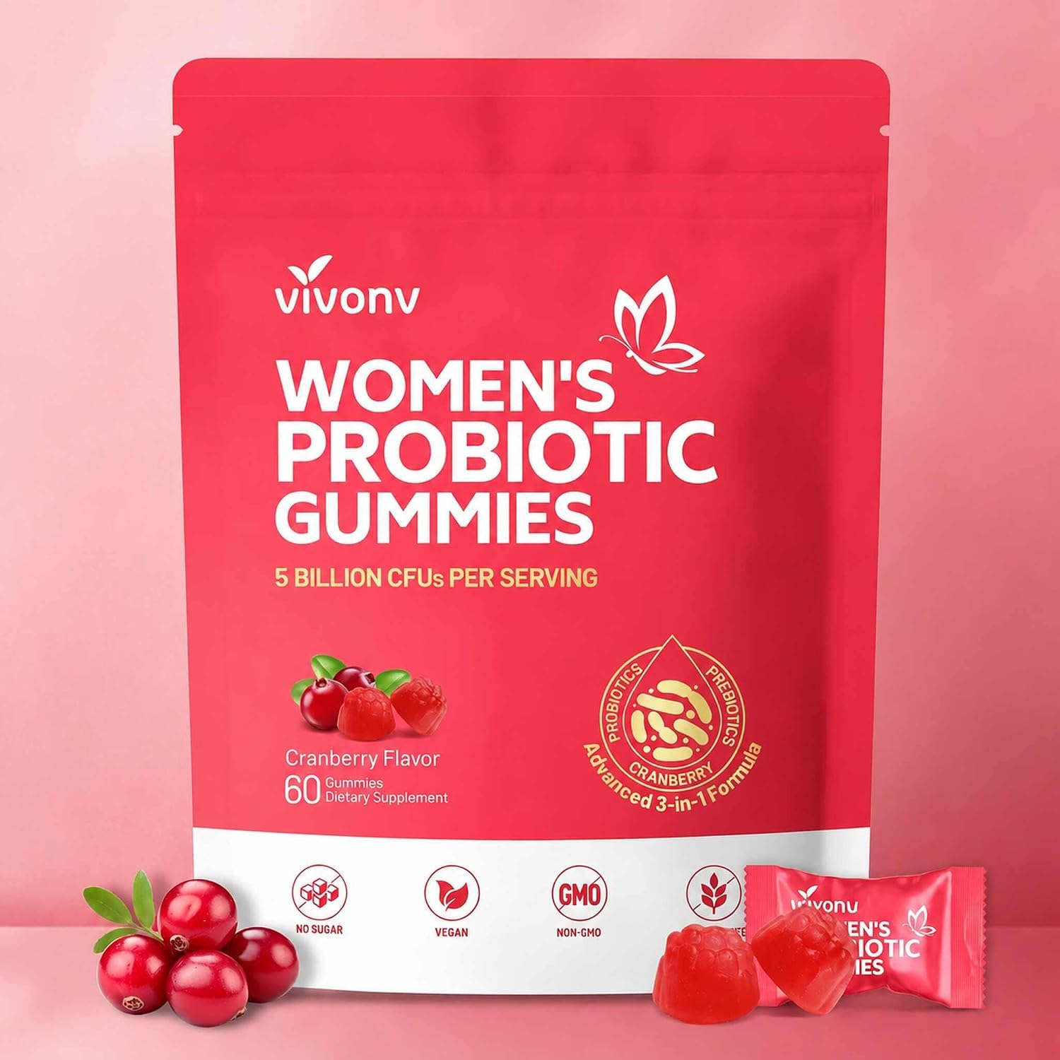 Women Probiotic Gummies, Vaginal Probiotics for Women