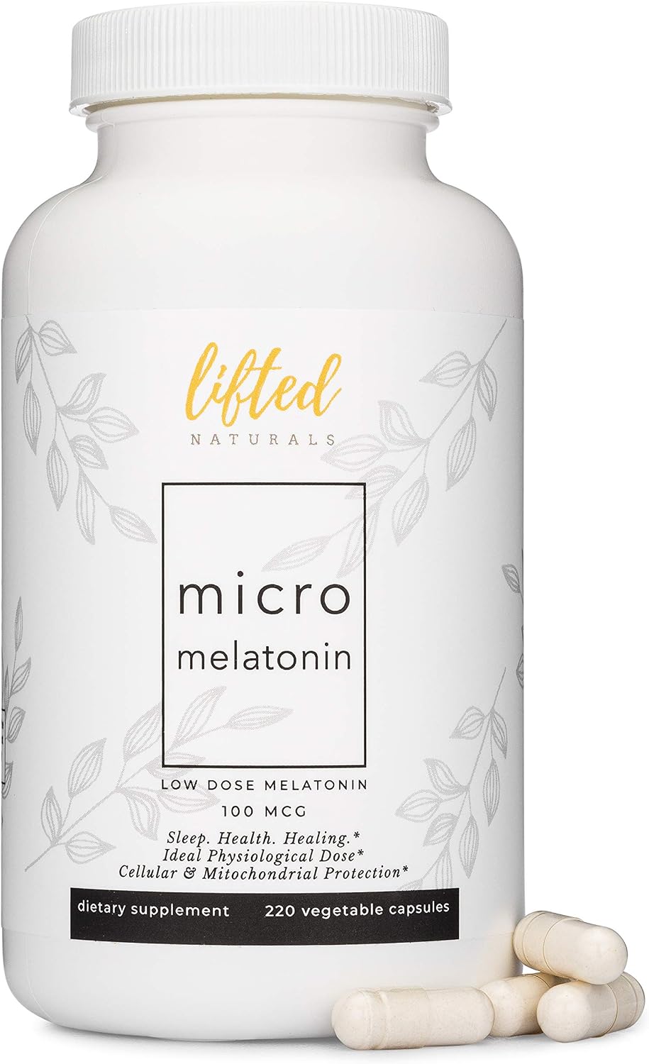 Lifted Naturals Micro Melatonin Family Size – Melatonin for Fast & Better Sleep, Easy to Swallow
