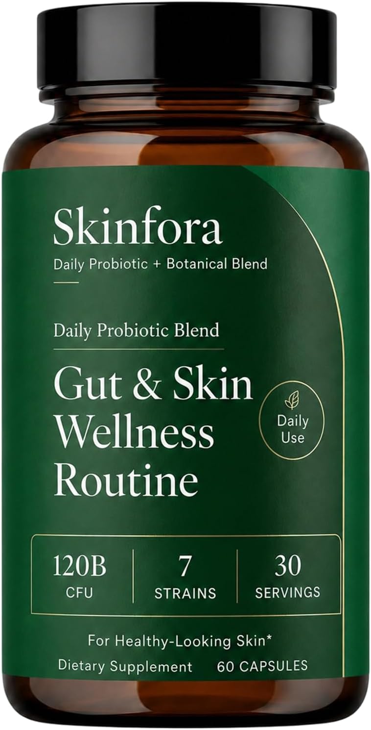 Skin Probiotic Supplement, 60 Capsules