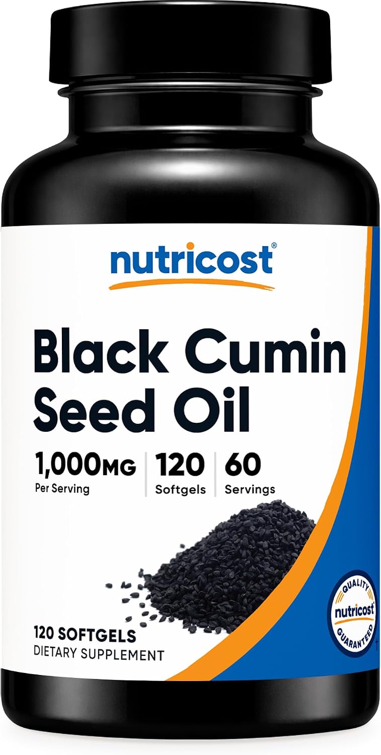 Nutricost Black Seed Oil (Cumin) 1000mg, 120 Softgels, 60 Servings