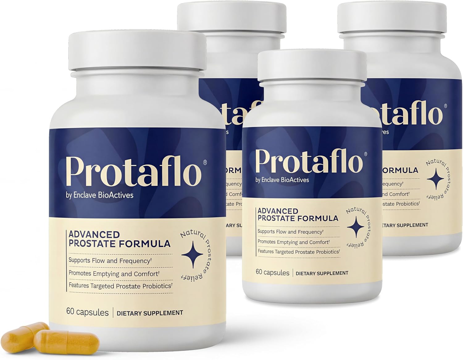 Prostate Support for Men, Urinary Flow, Bladder Care, Zinc, 4 Pack