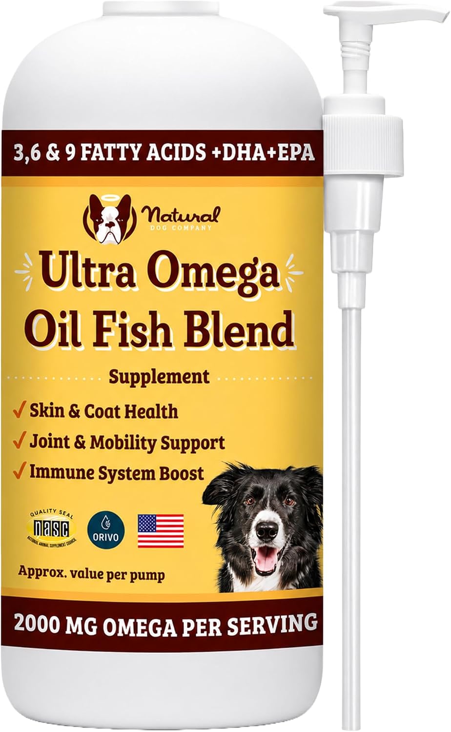 Natural Dog Company Ultra Omega Oil for Dogs -16oz