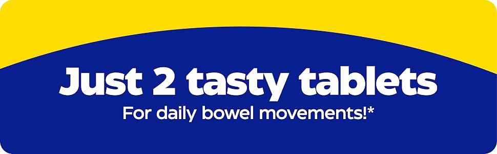 Just 2 tasty tablets For daily bowel movements!*