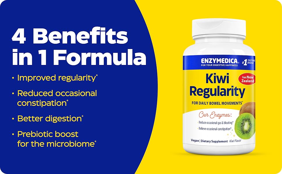 4 Benefits in 1 Formula Improved regularity* Reduced occasional constipation* Better digestion*