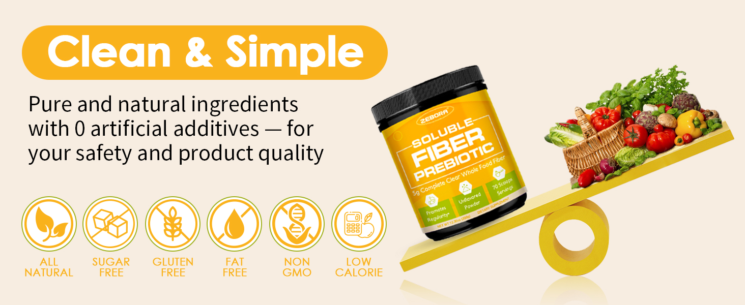 Prebiotic Fiber Powder to Help Maintain Regularity and Balanced GI Flora