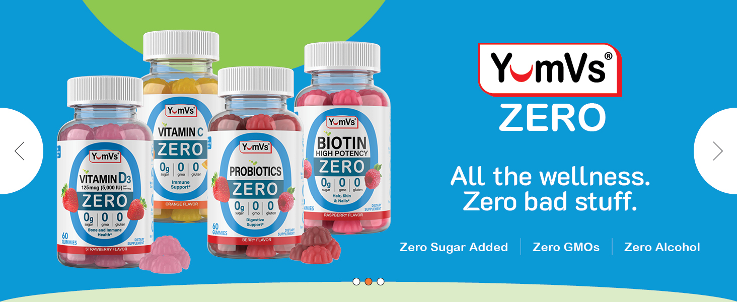 zero sugar vitamins supplements gummies