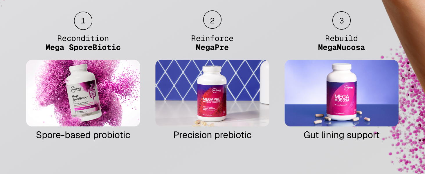 Microbiome Labs Mega SporeBiotic Daily Probiotic for Women + Men, 180 Ct