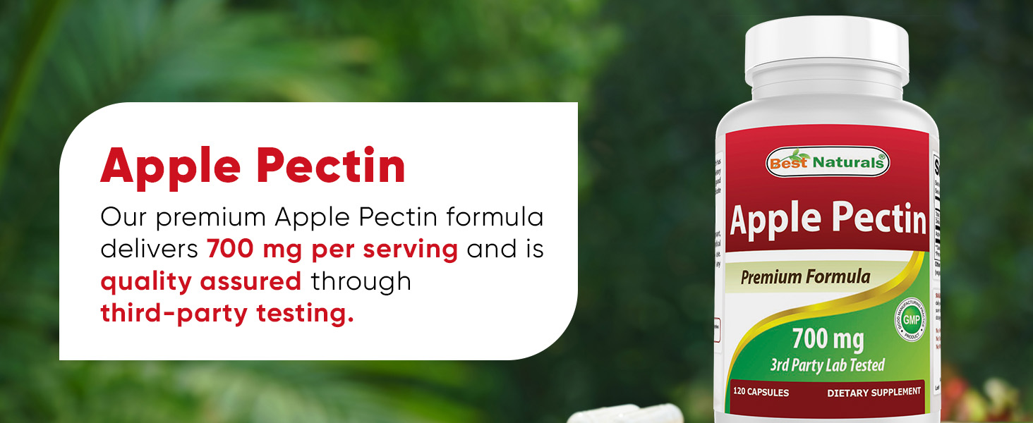 Best Natural Apple Pectin 700 mg 120 Capsules