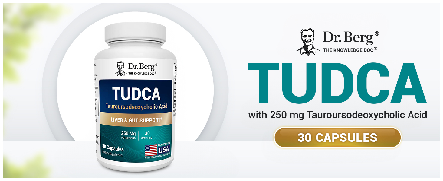 Dr. Berg TUDCA Supplement Premium A+ Content gut health liver health liver function digestion