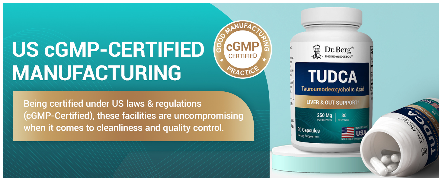 Dr. Berg TUDCA Supplement Premium A+ Content gut health liver health liver function digestion