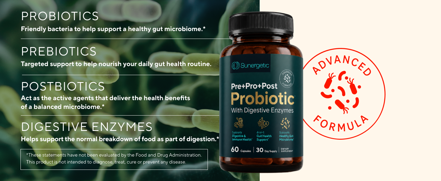 Sunergetic Probiotic 4-1 Capsules, 60ct