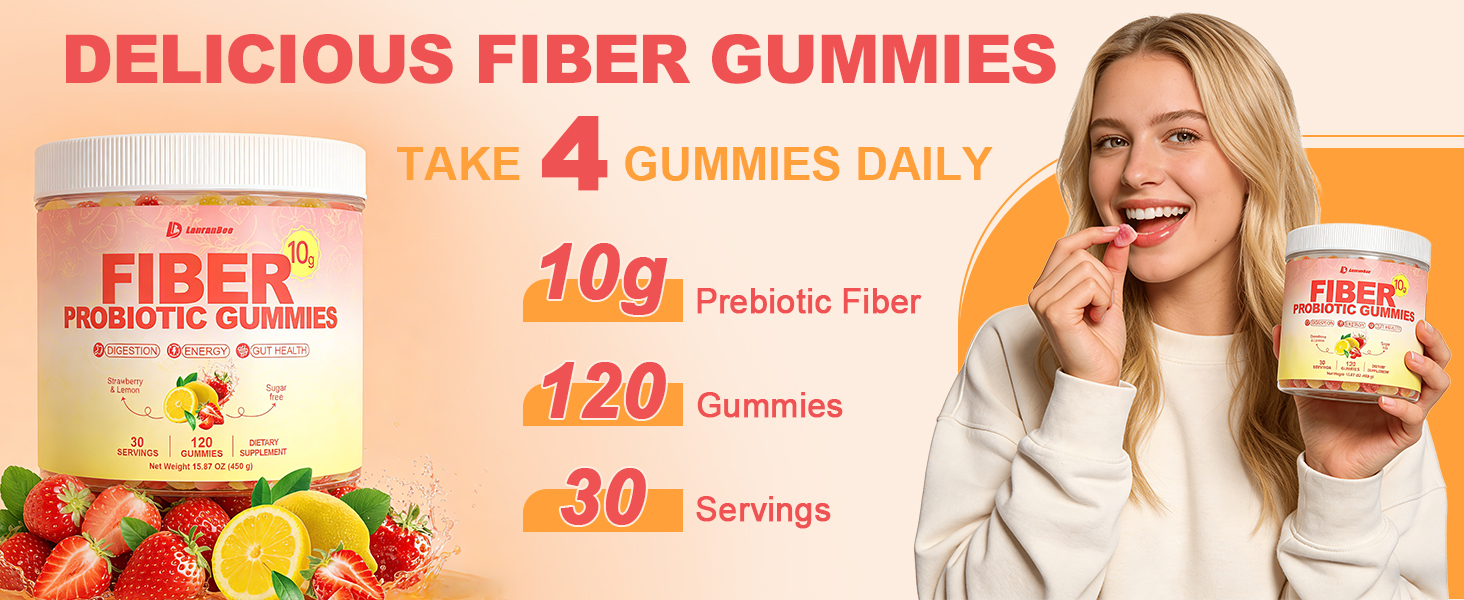 10g Fiber Gummies for Adults