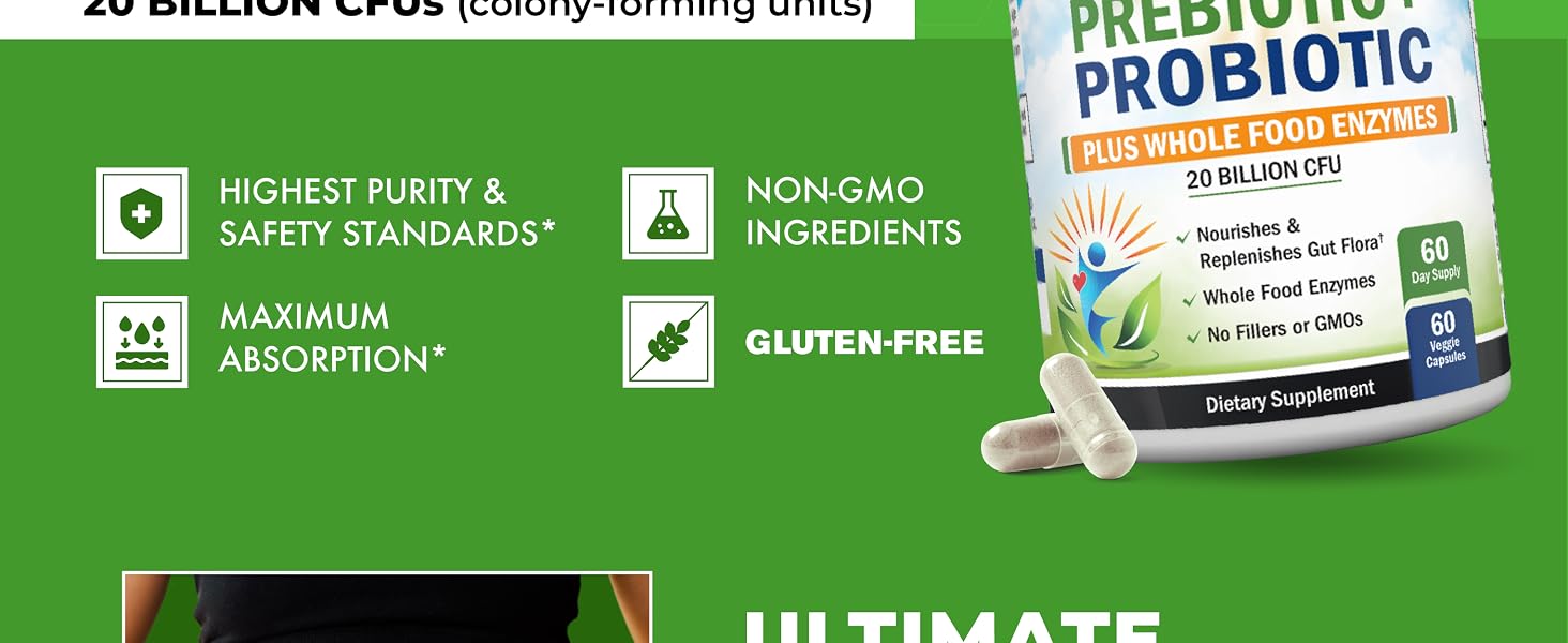 Prebiotics and probiotics for women and men probiotic acidophilus dietary supplement