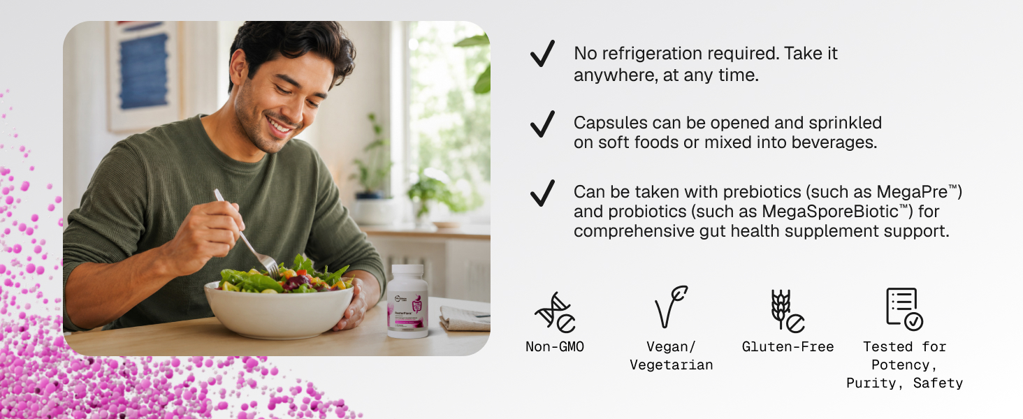 Restorflora Probiotics for Digestive Health - Gut Health Supplements with Dual Action Probiotics