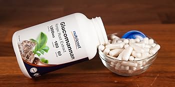 Nutricost Glucomannan 1800 mg non-GMO Gluten-Free Gluten Free 180 capsules 60 servings