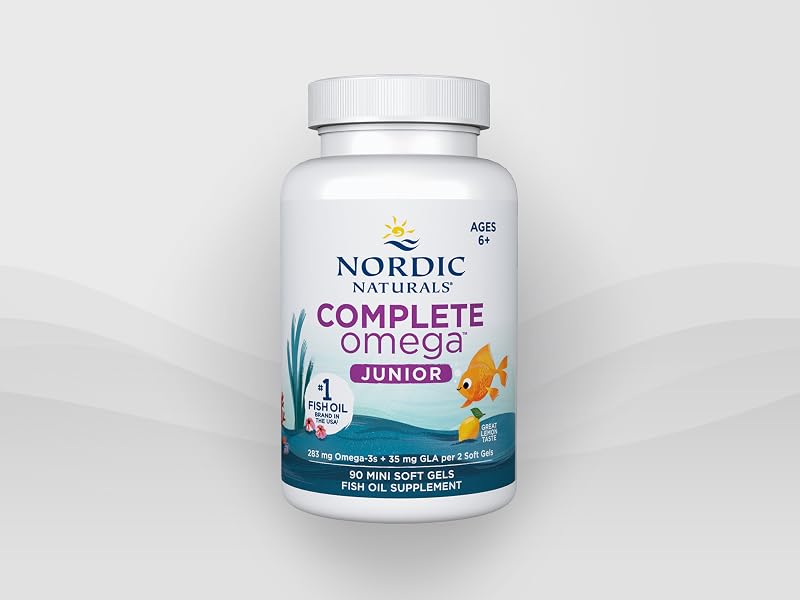 Nordic Naturals Complete Omega Junior, 283 Omega 3s + 35 mg GLA per 2 soft gels, 90 Mini Soft gels