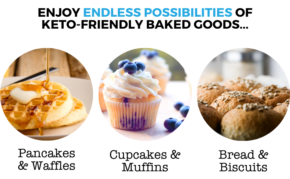 Oat fiber is great for keto baking recipes like pancakes, waffles, cakes, breads, or biscuits